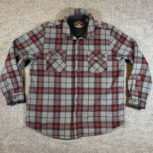 Freedom Foundry Sherpa Lined Fleece‎ Shirt Jacket Men's XL Plaid
